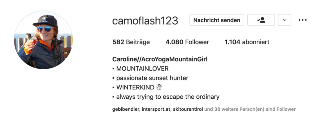 Instagram von @camoflash123