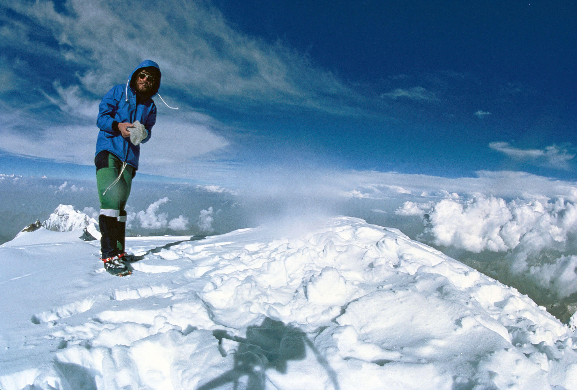 Reinhold Messner am Nanga Parbat Gipfel 1978