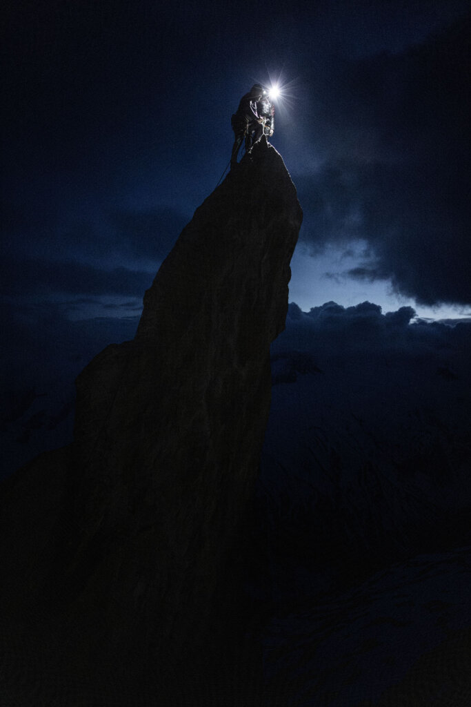 Nachtaufnahme am Gipfel de Salbit