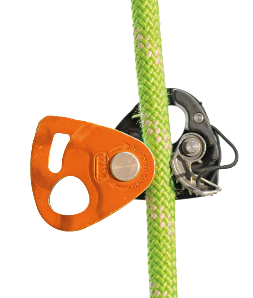 Rolle mit Rücklaufsperre geöffnet